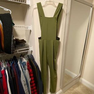 Green Pinafore Jumpsuit